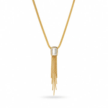 Elegant Gold Tassel Pendant Necklace