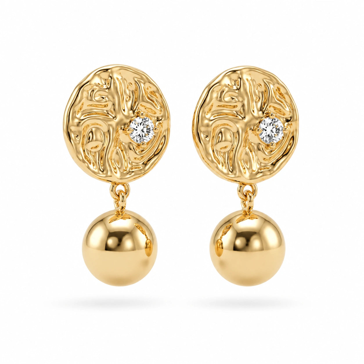 Celeste Drop Ball Earrings
