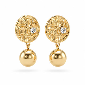 Celeste Drop Ball Earrings