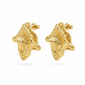 Aurelia Crushed Gold Stud Earrings