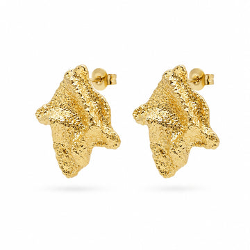 Aurelia Crushed Gold Stud Earrings