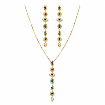 Astra Relique Multi Stone Necklace Set
