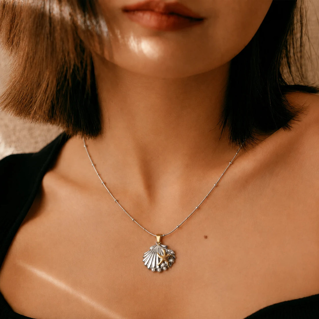 Ocean Whisper Shell Pendant Necklace