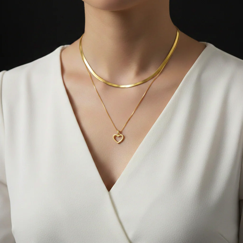 Layered Heart Necklace