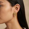 Velora Wave Gold Stud Earrings