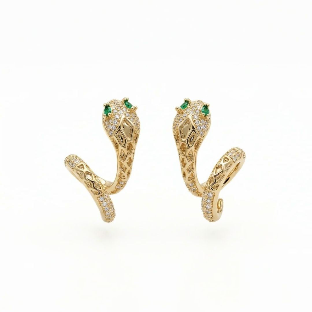 Serpente Luxe Snake Hoop Earrings