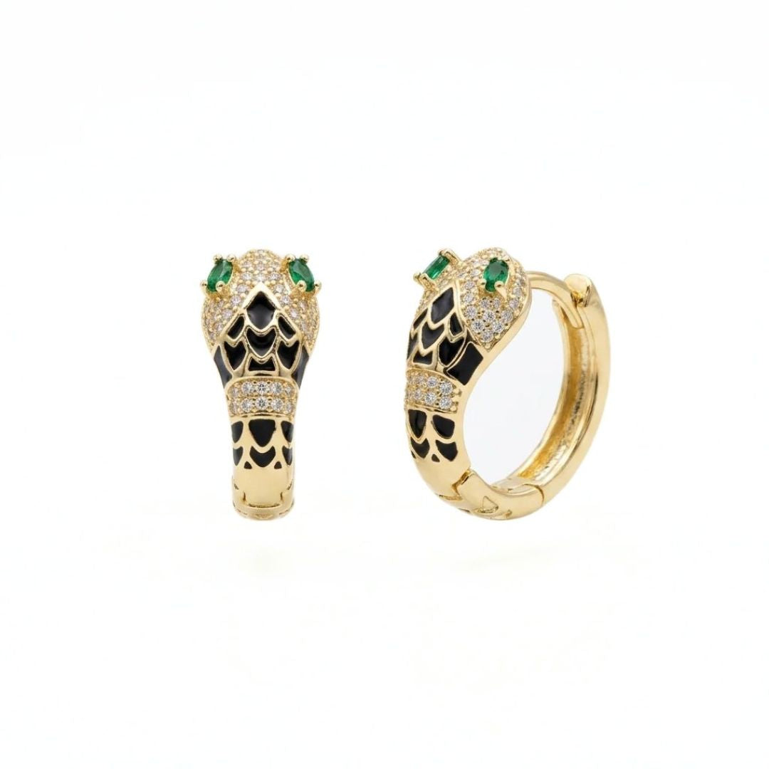 Serpentine Luxe Huggie Earrings