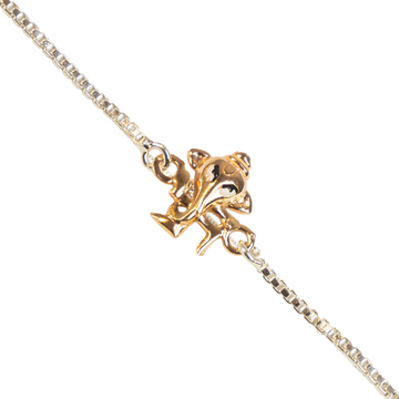 92.5 Silver Rose Gold Radiance Shree Ganeshji Rakhi