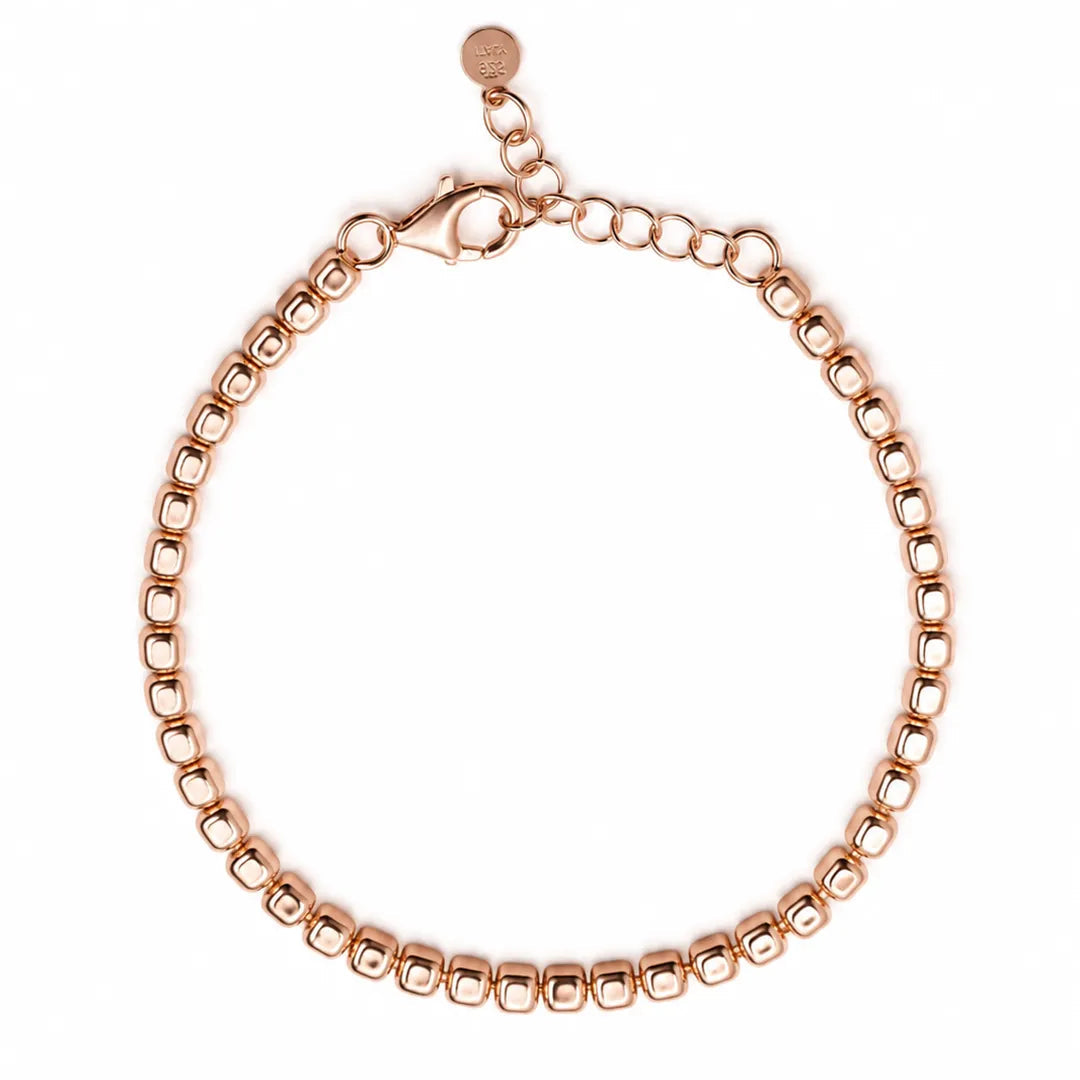 Rose Gold Beaded Elegance Bracelet