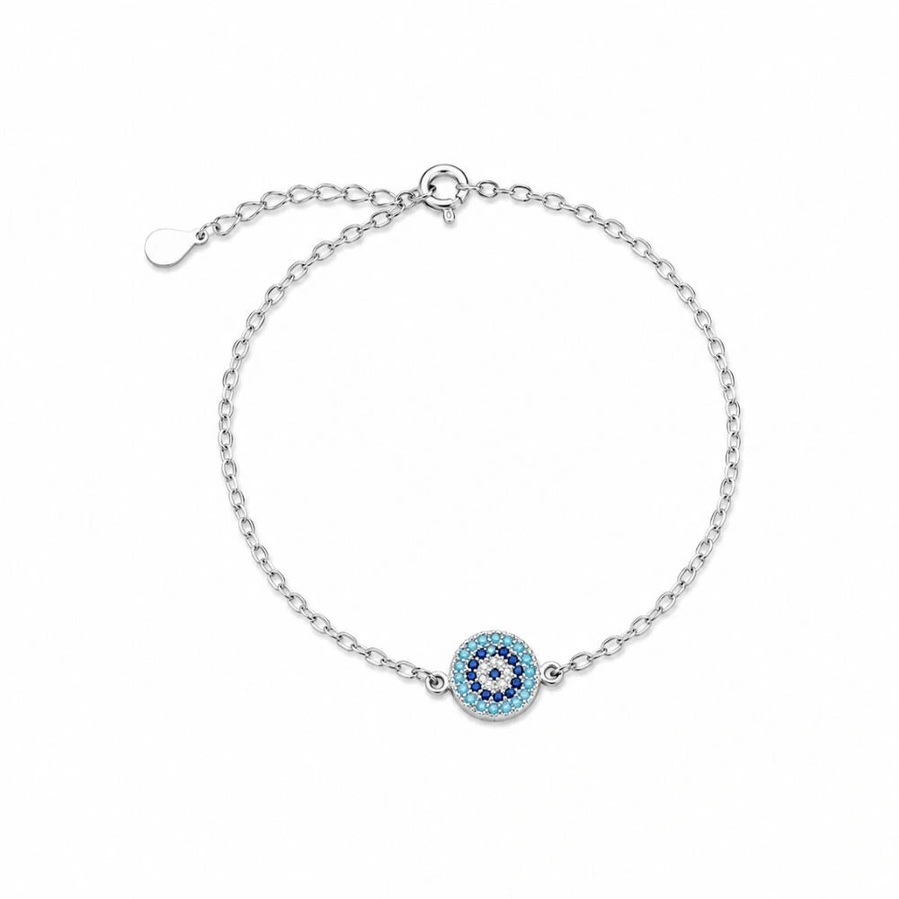 Silver Radiant Evil Eye Bracelet 925