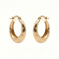 Vintage Textured Gold Hoop Earrings