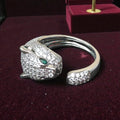 The Empress Panther  Silver Adjustable Ring