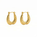 Aurelia Textured Gold Hoop Earrings