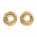 Celeste Textured Circle Stud Earrings