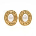 Celestia Pearl Halo Stud Earrings