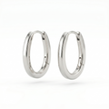 Luna Silver Hoop Earrings