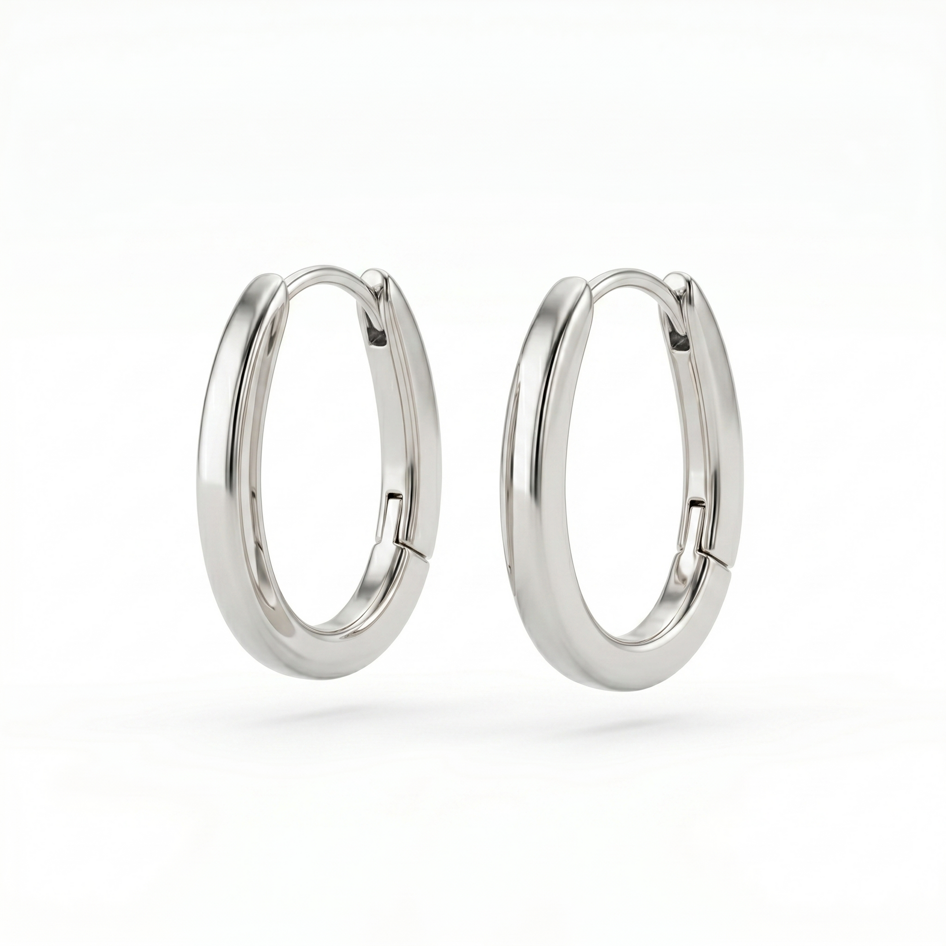Luna Silver Hoop Earrings