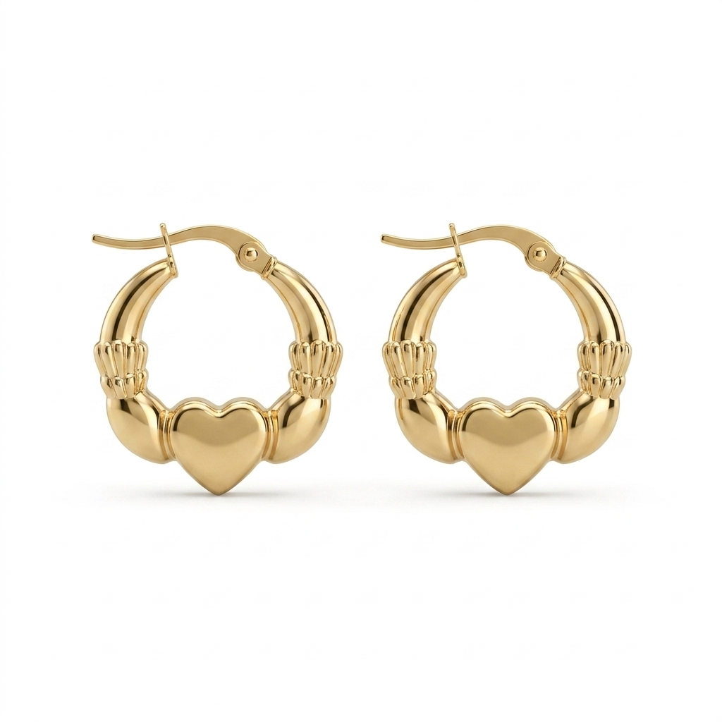 Amora Heart Hoop Earrings