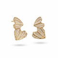 Pearl Enamel Abstract Stud Earrings