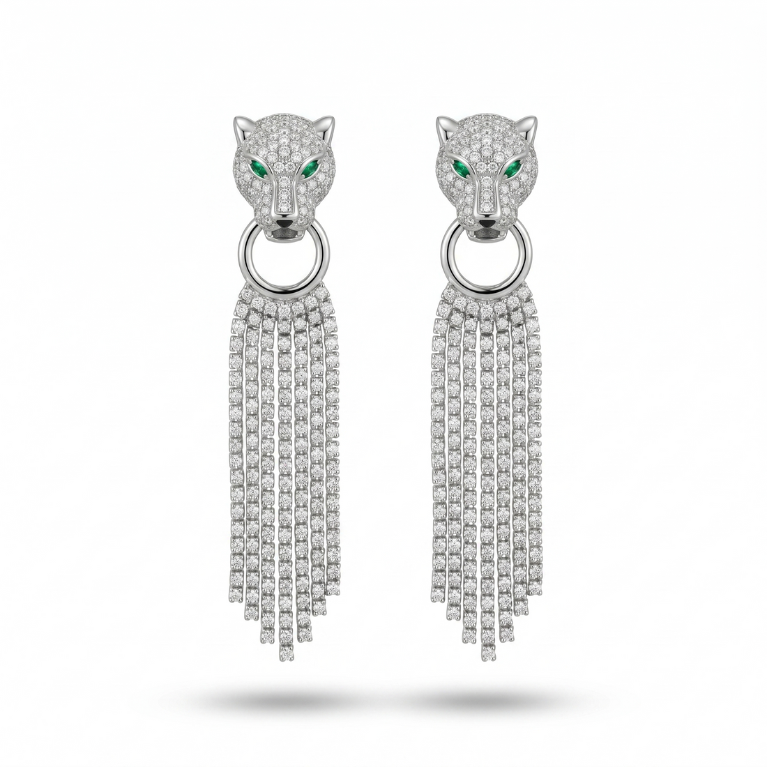 Panthéra Crystal Tassel Earrings