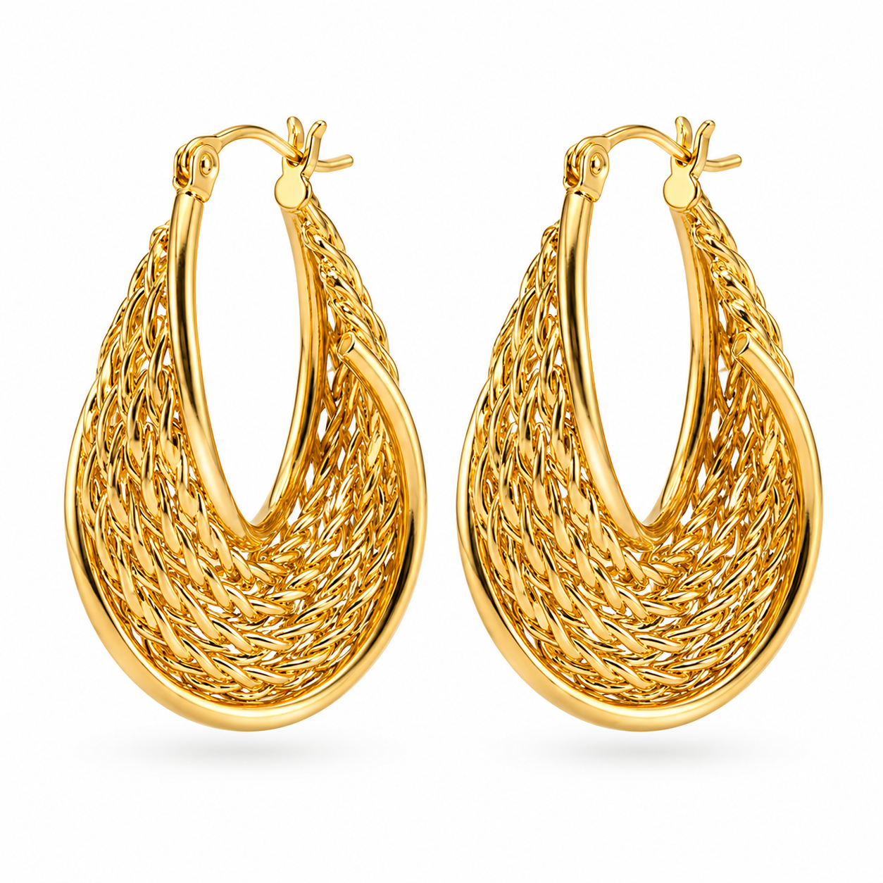 Aurora Weave Hoop Earrings