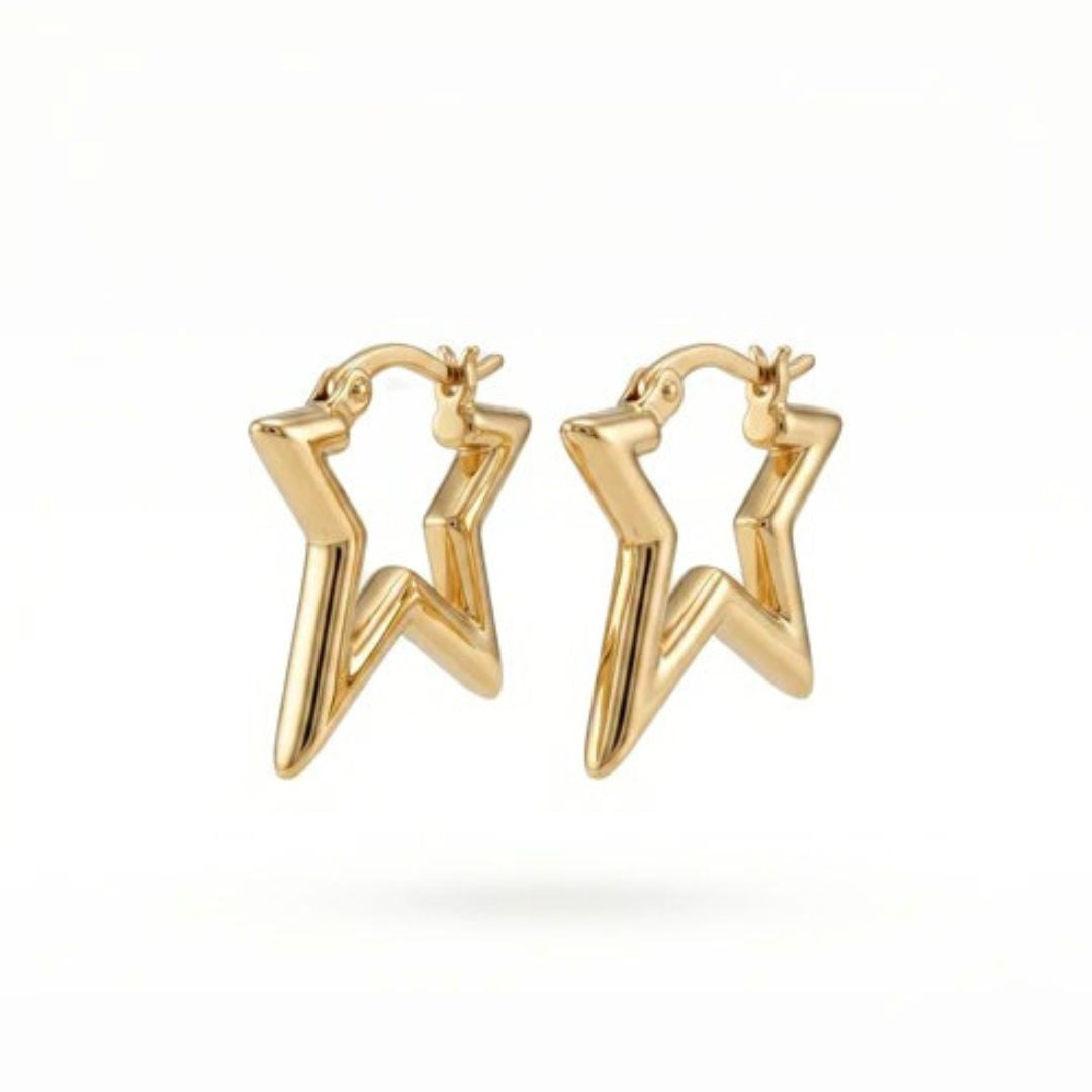 Nova Star Hoop Earrings
