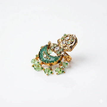 Meher Jade Crescent Ring