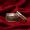 925 Silver Round Kumkum Box, Hand-Engraved-(32 Grams Silver)