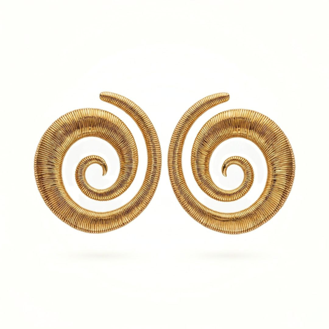 Serpentina Spiral Statement Earrings
