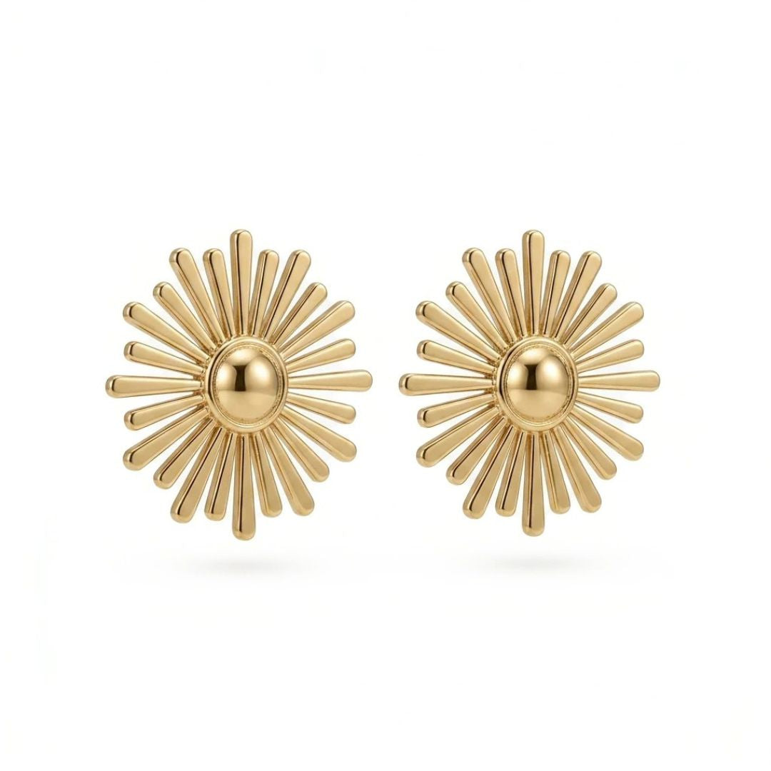 Solara Sunburst Stud Earrings