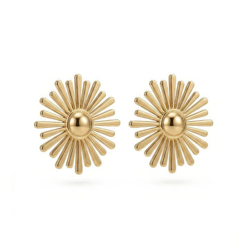 Solara Sunburst Stud Earrings